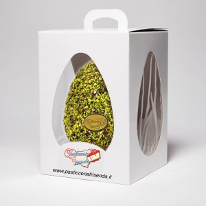 Uovo di Pasqua Artigianale Frisenda® ricoperto di pistacchio senza farcitura