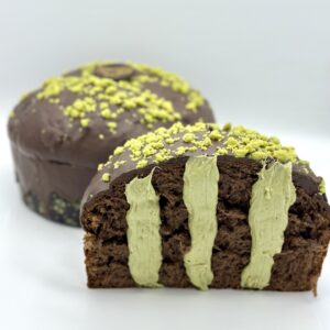 Panettone artigianale Frisenda® Dubai Style Chocolate con pasta al Cioccolato farcito al Pistacchio - SPECIAL EDITION 1,3kg